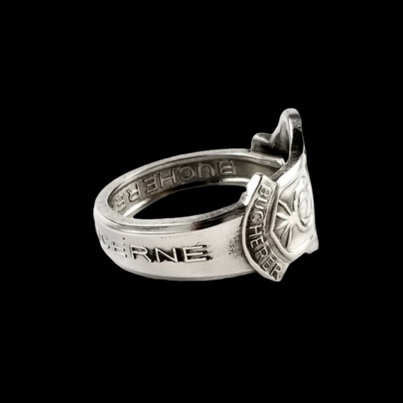 Rolex Tree Lucerne Stainless Steel Spoon Ring - Picture 5 of 6